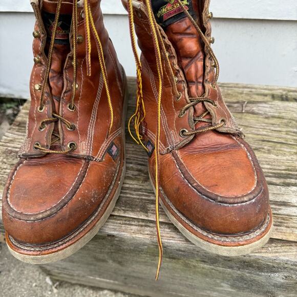 Thorogood Moc Toe USA Safety Wedge Work Boots 6” Style 804 4200 Size 10 1/2 D - Picture 2 of 10